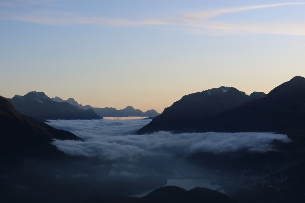 Die Malojaschlange von oben